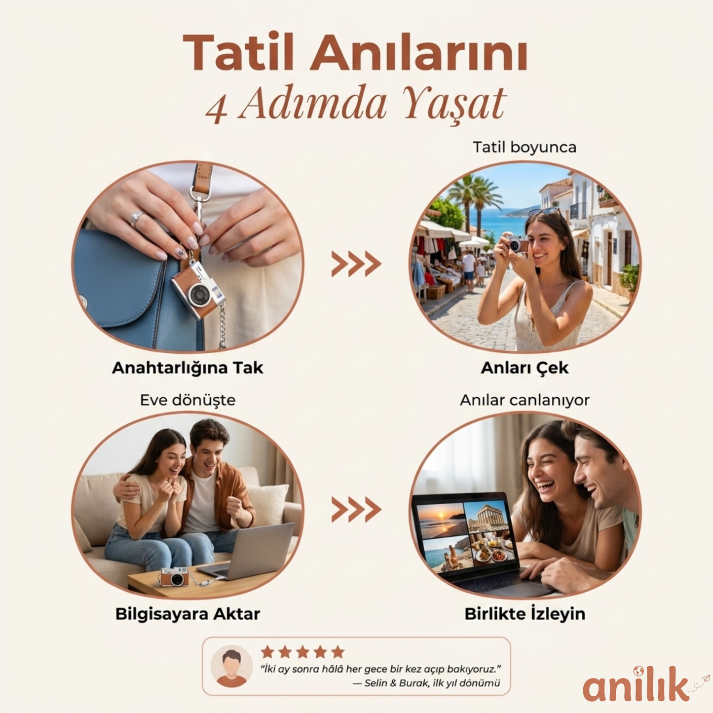 Anılık® Mini Retro Kamera