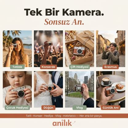 Anılık® Mini Retro Kamera